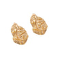 Earedge - Minimal Geometric Textured Alloy Stud Earrings