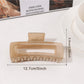 Beau - Solid Color Square Openwork Claw Clip