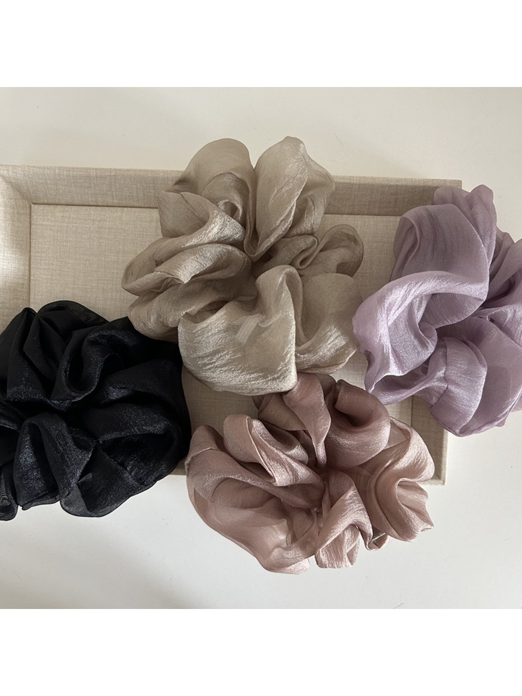Gifty - Polyester Ruched Oversized Hair Scrunchie