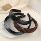 Gifty - Retro Plaid Fabric Wrapped Wide Headband