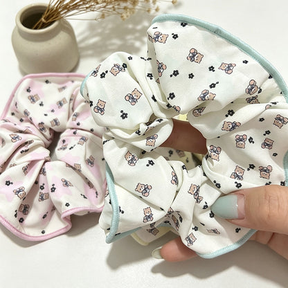 Gifty - High Elastic Bear Print Fabric Scrunchie