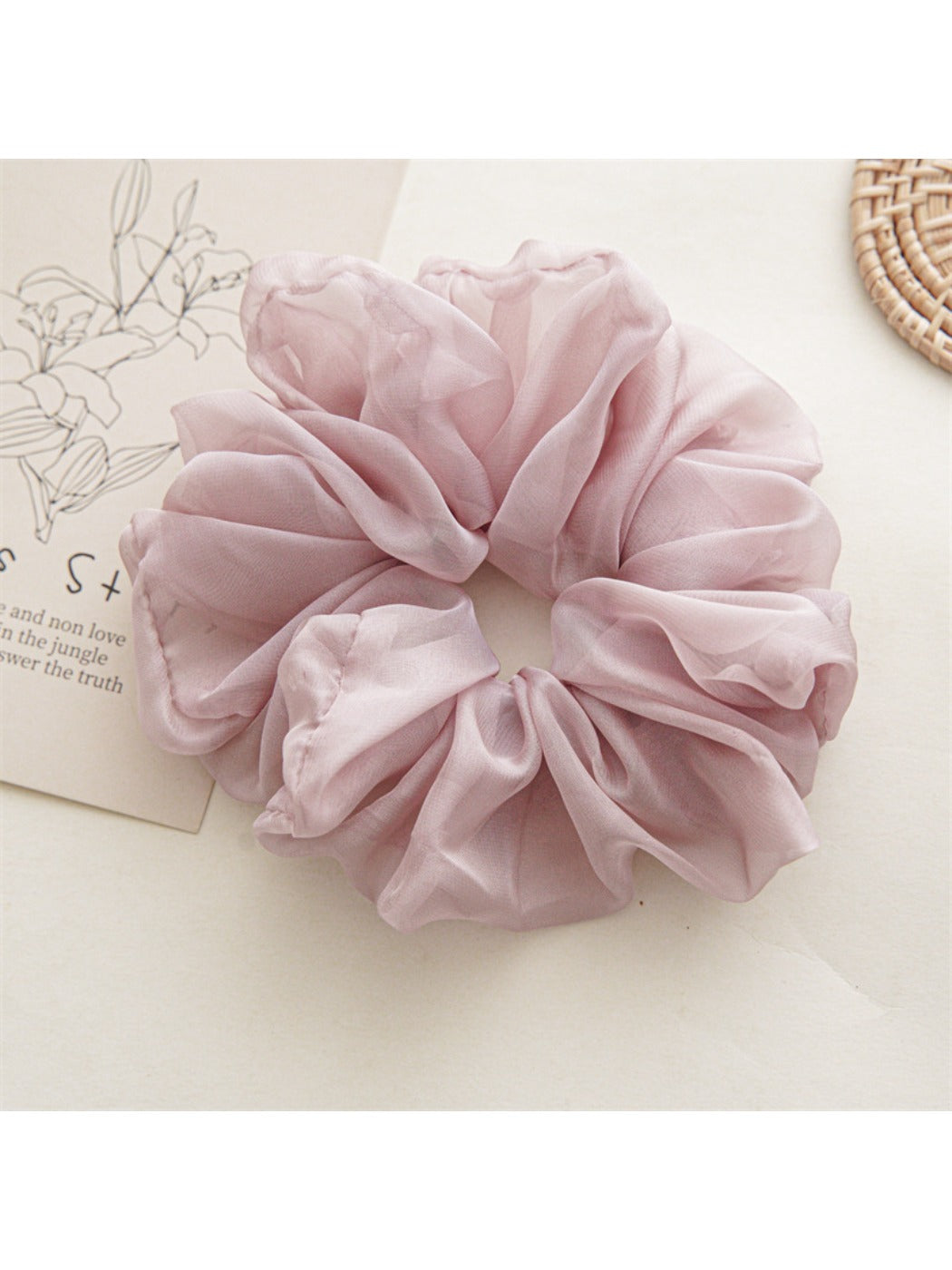 Gifty - Solid Color Chiffon Scrunchie