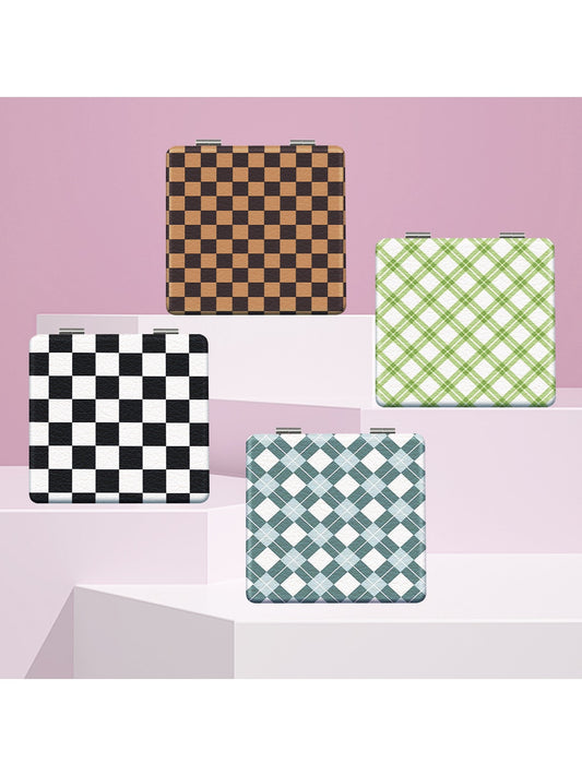 Mirroray - Square Checkered Compact Folding Mirror