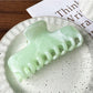 Beau - Marbled Finish Geometric Fashion Hair Claw Clip