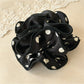 Gifty - Polka Dot Satin Gathered Scrunchie