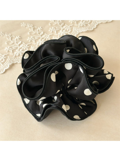 Gifty - Polka Dot Satin Gathered Scrunchie