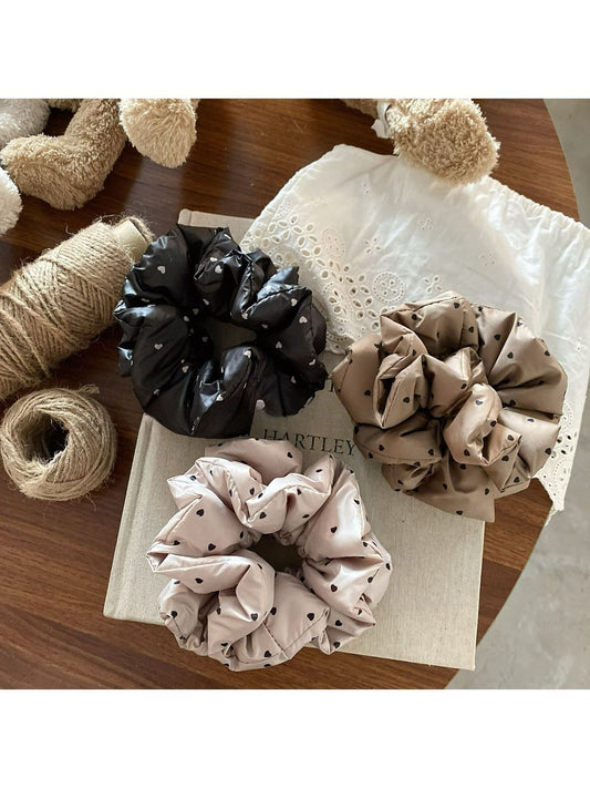 Gifty - Love Dot Sponge Hair Ties Scrunchies