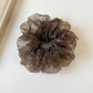 Gifty - Ruffled Flower Print Polyester Hair Scrunchie