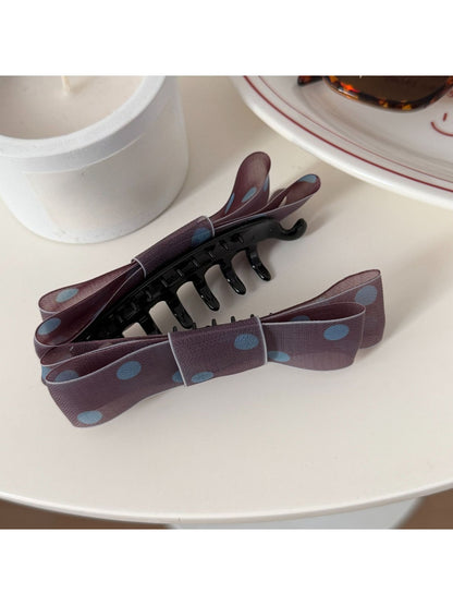 Beau - Sweet Bowknot Polka Dot Banana Clip