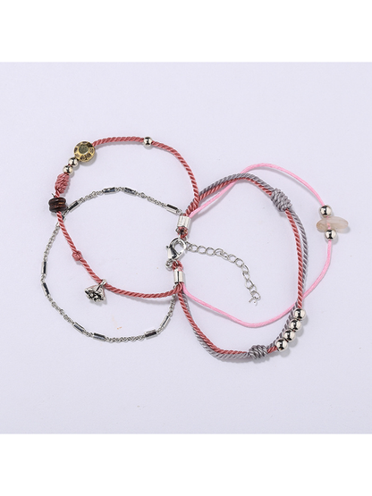 Lovra - Bohemian Beaded Rope Alloy Bracelet