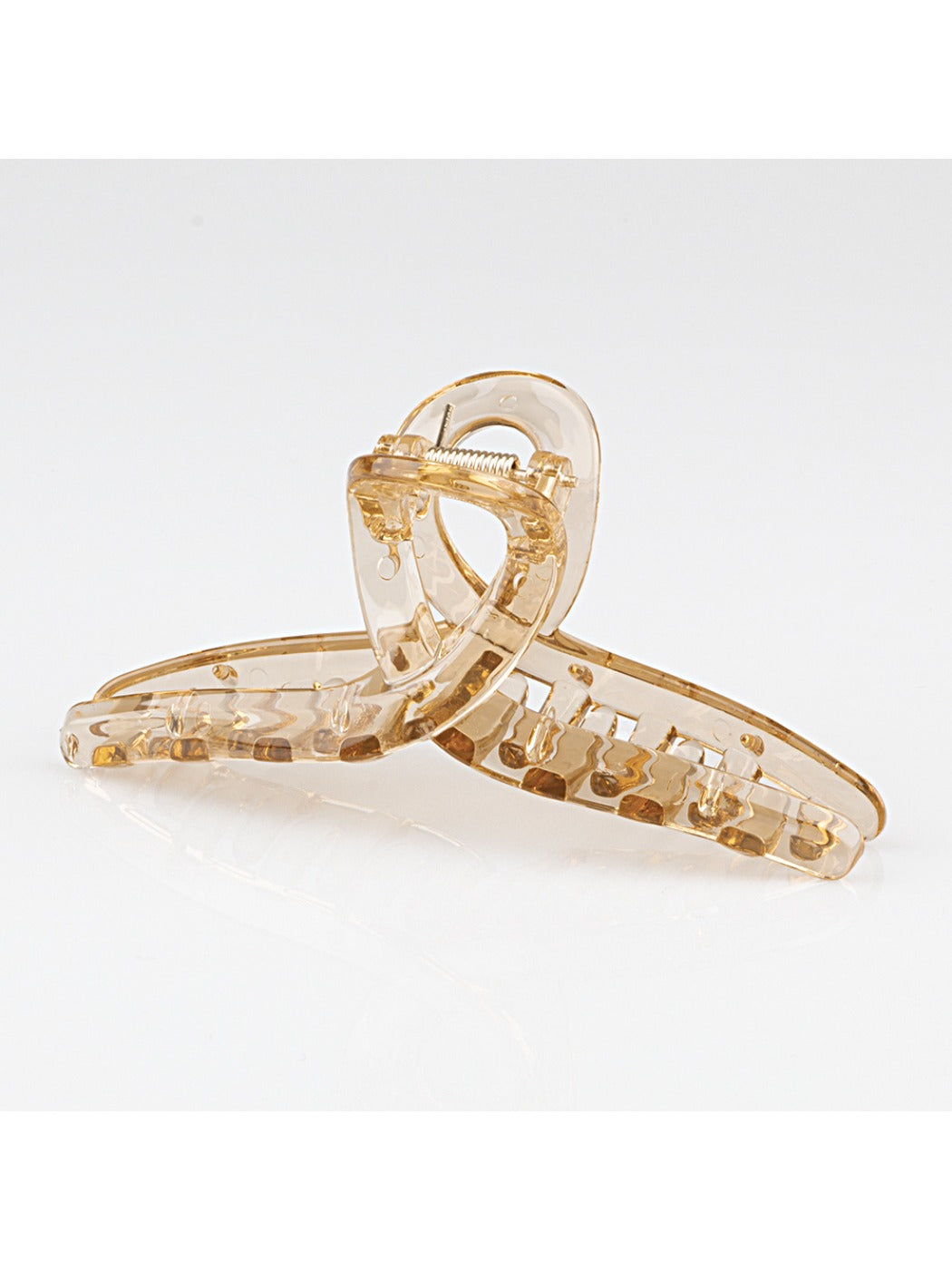 Beau - Clear Solid Color Crisscross Claw Clip