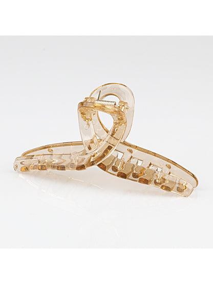 Beau - Clear Solid Color Crisscross Claw Clip