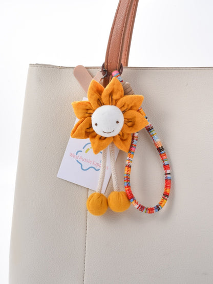Keypus - Funny Orange Smile Sunflower Keychain