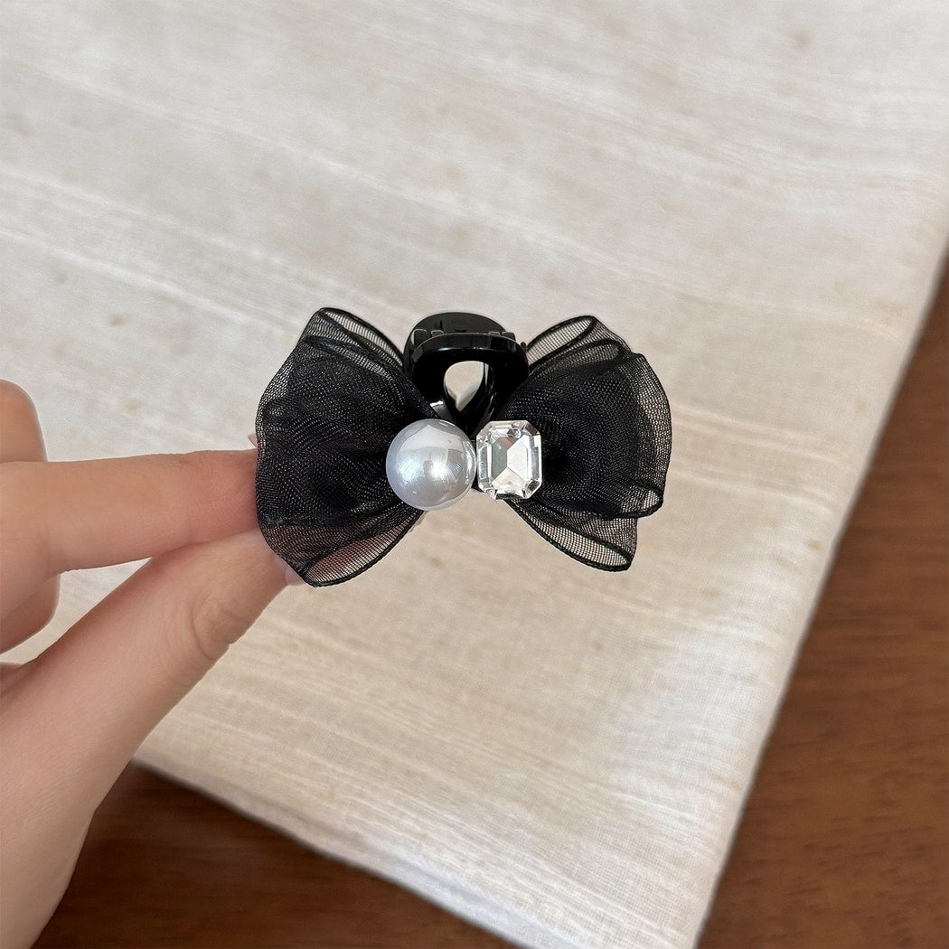 Beau - Women's Sheer Bow Decorative Hair Claw Clip
