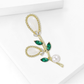 Brovia - Floral Rhinestone Alloy Elegant Brooch Pin