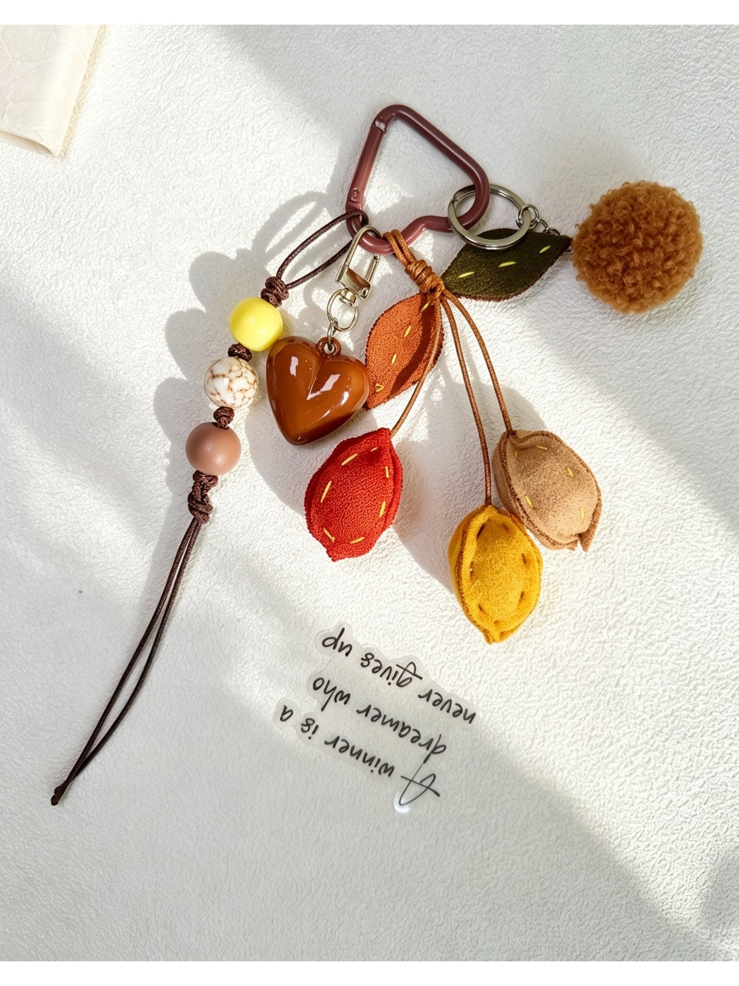 Keypus - Retro Flower and Star Bag Charm Keychain