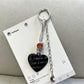 Keypus - Alloy Floral Heart Pendant Bag Charm Keychain