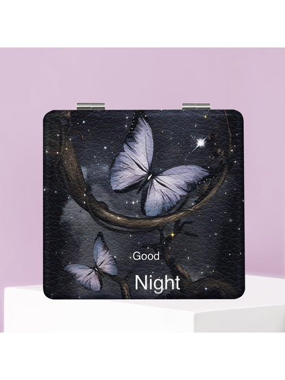 Mirroray - Butterfly Print Compact Vanity Mirror