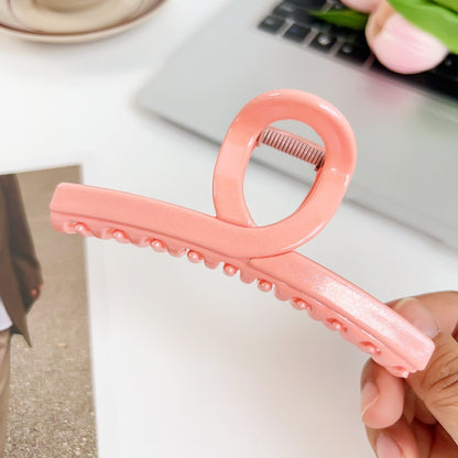 Beau - Geometric Plastic Line Detail Claw Hair Clip