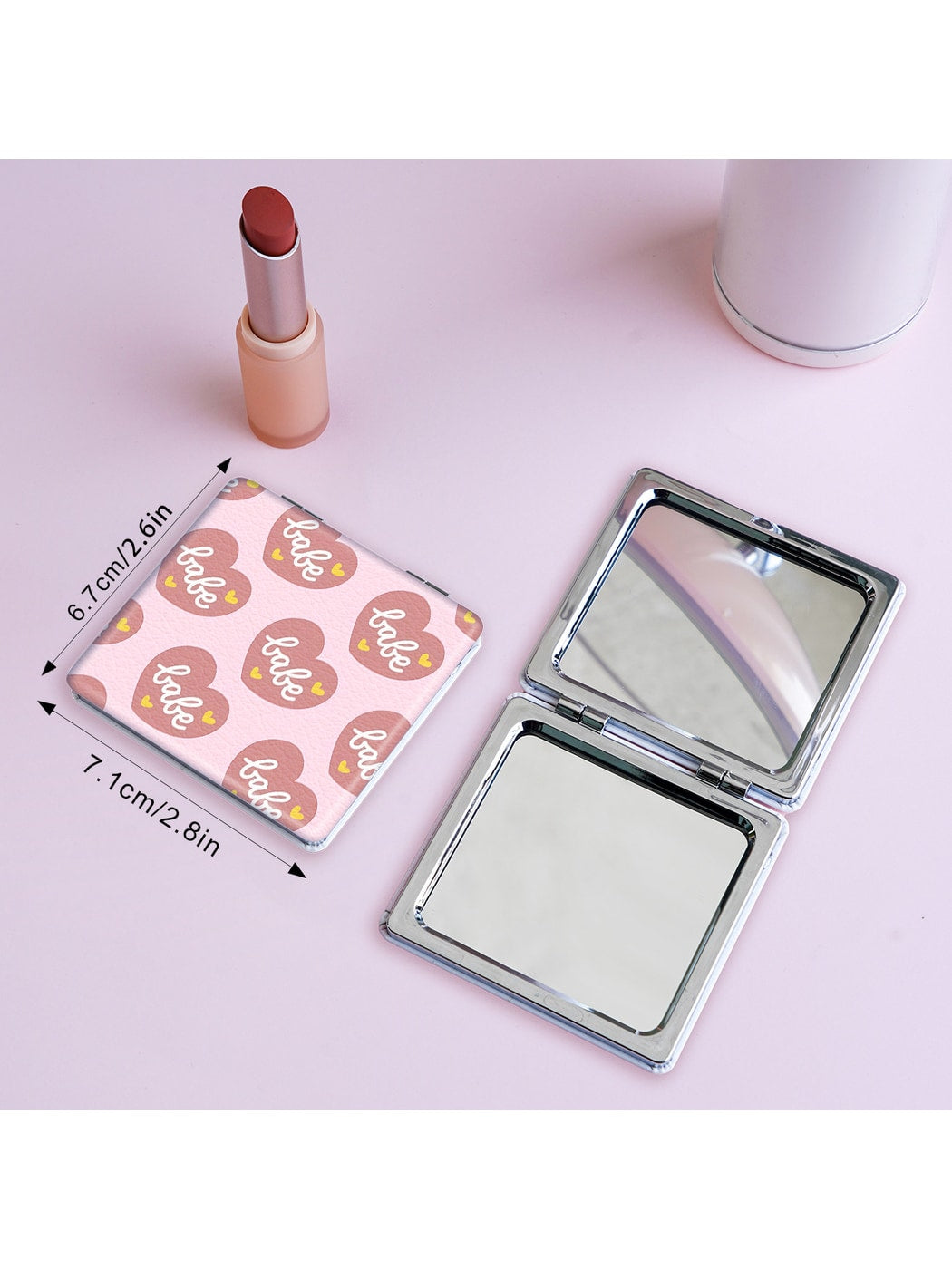 Mirroray - Cartoon Print Foldable Pocket Glass Mirror