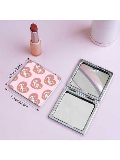 Mirroray - Cartoon Print Foldable Pocket Glass Mirror