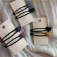 Beau - Plaid Fabric Heart Side Hair Clip