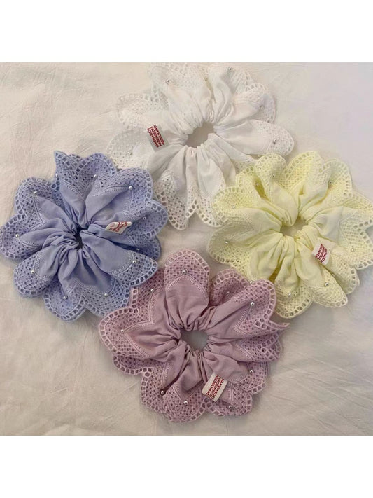 Gifty - Sweet Lace Checkered Hair Tie