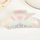 Beau - Rainbow Square Toothed Claw Clip
