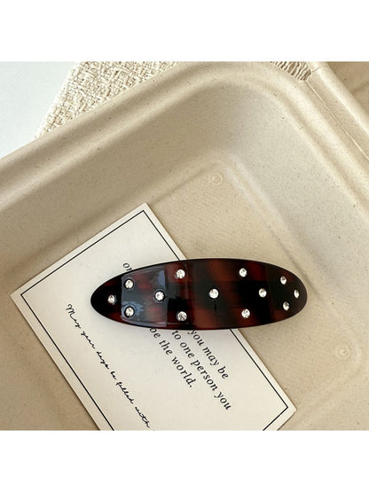 Beau - Chic Polka Dot Oval Hair Clip