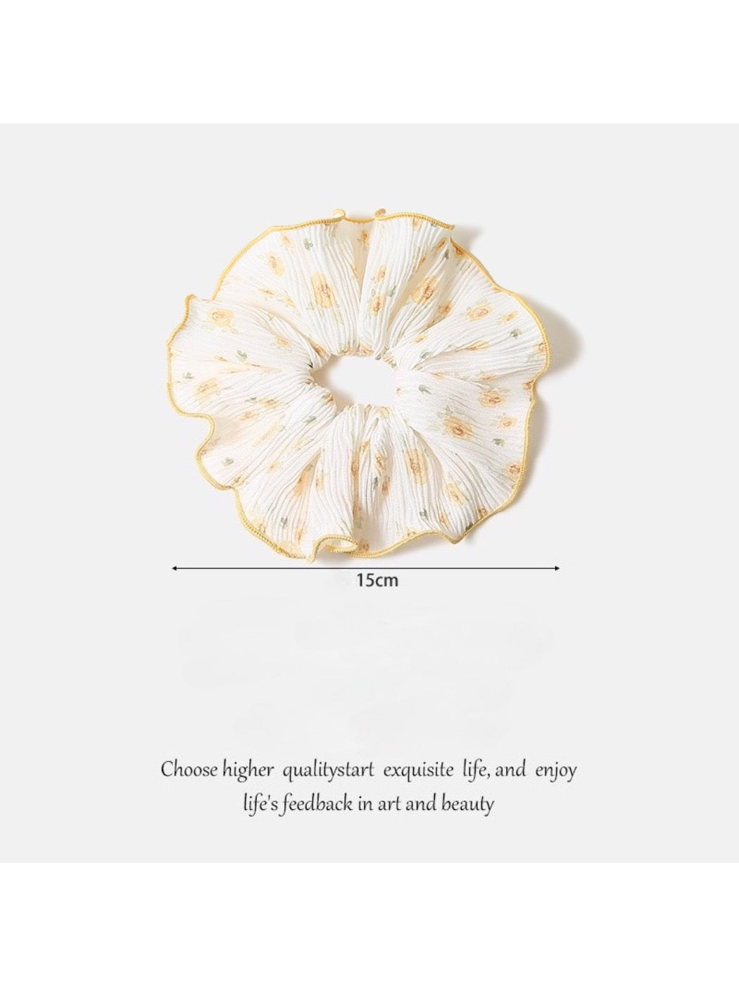 Gifty - Floral Chiffon Double Layer Scrunchie