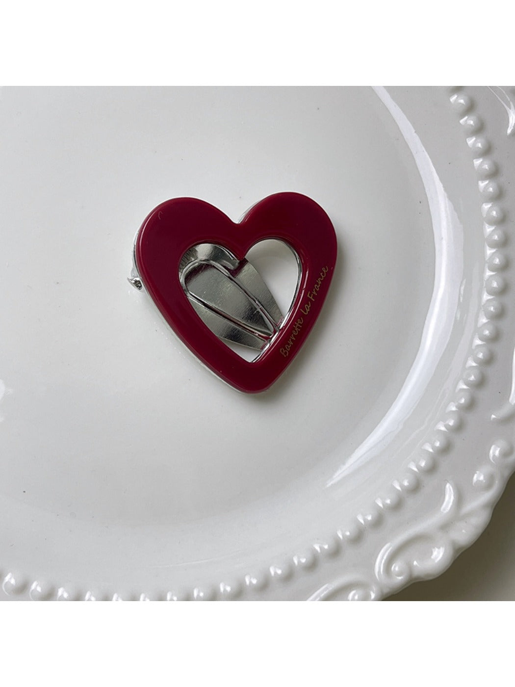 Beau - Stylish Heart Shaped Openwork Hair Clip