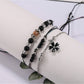 Lovra minimalist bracelet with small silver beads arranged in a circle
