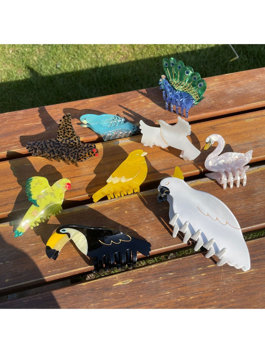 Beau - Bird Acetate Claw Clip