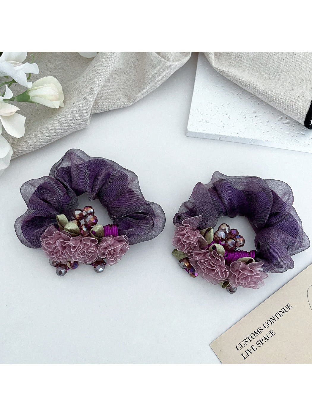 Gifty - Sheer Scrunchies High Elastic Hair Ties