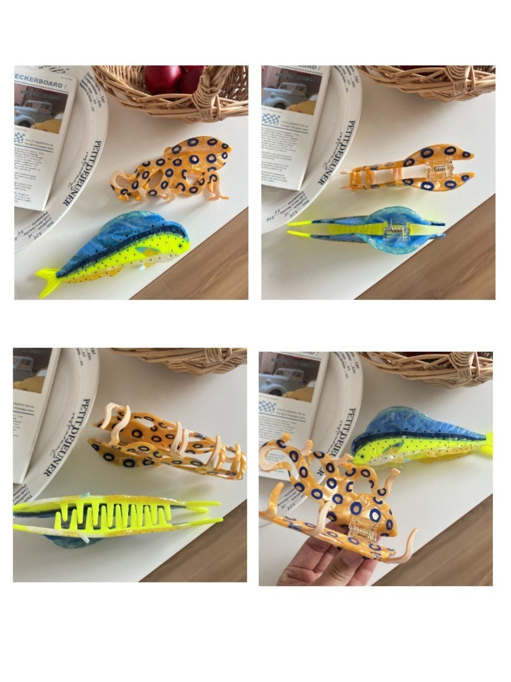 Beau - Cute Ocean Creature Hair Claw Clips
