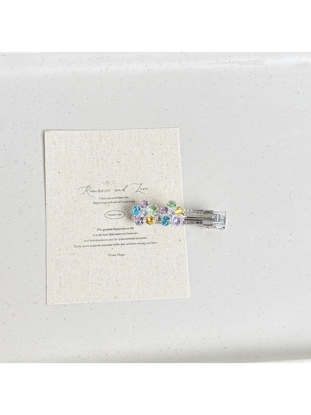 Beau - Flower Heart Duckbill Side Hair Clip
