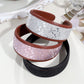 Gifty - Elegant Wide Faux Leather Bow Accent Headband