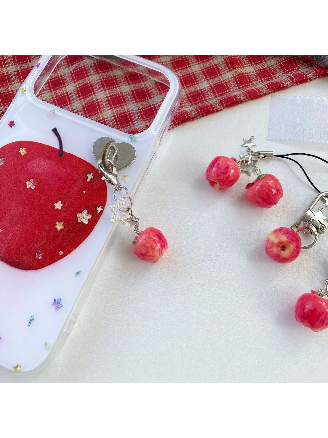 Keypus - Mini Apple Star Charm Lobster Clasp Keychain