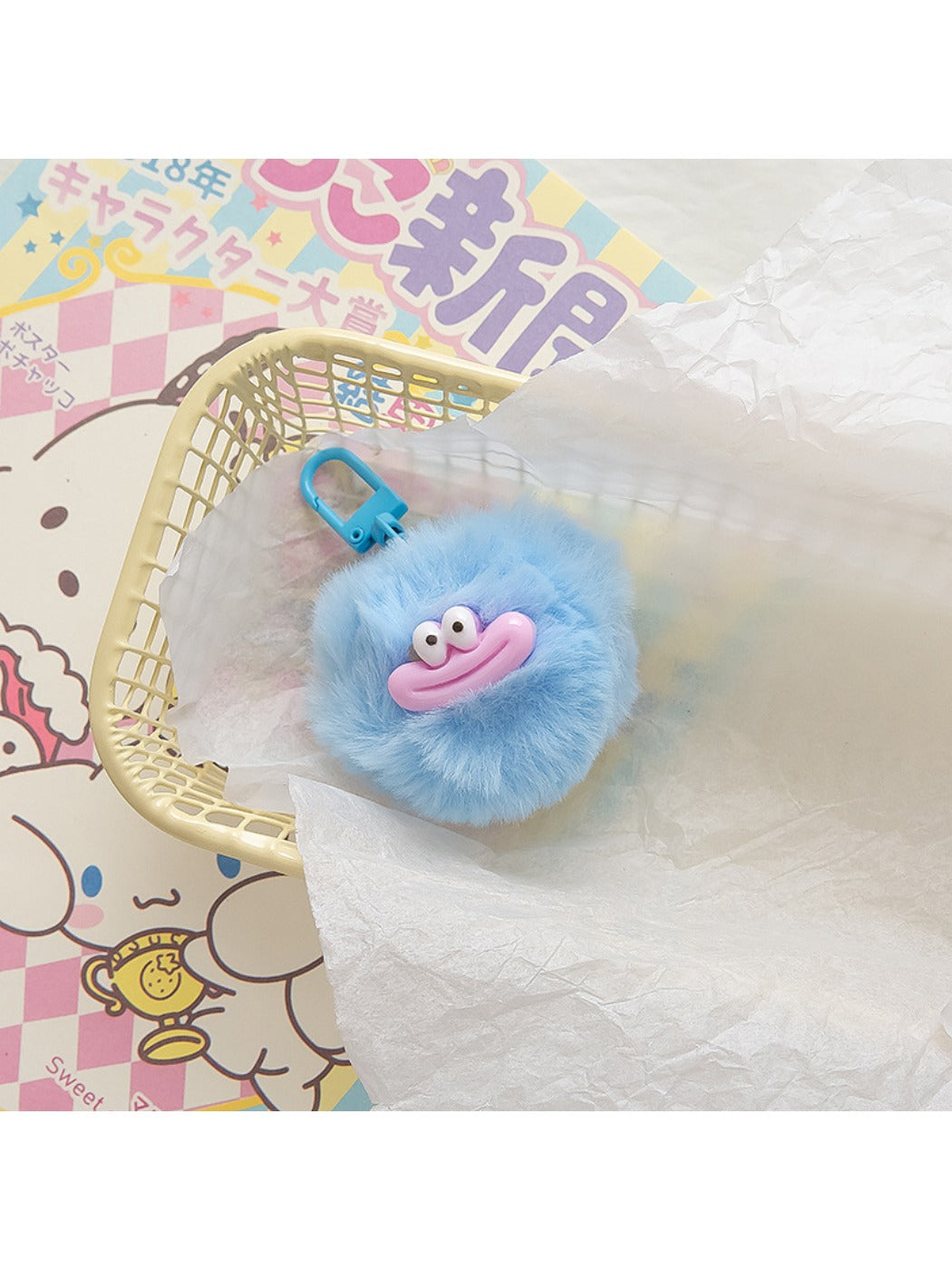 Keypus - Cute Sausage Mouth Pom Pom Keychain