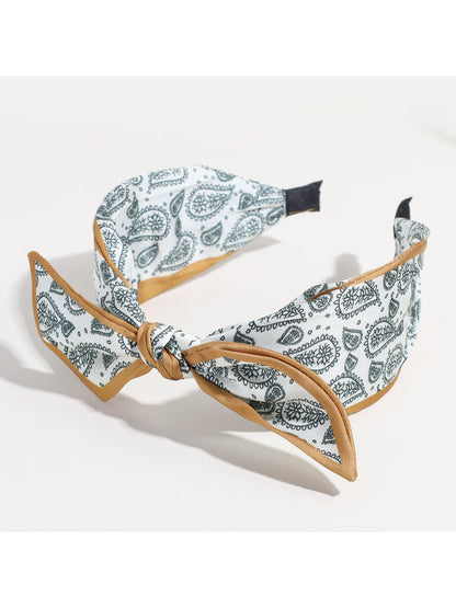 Gifty - Vintage Style Printed Bow Detail Headband