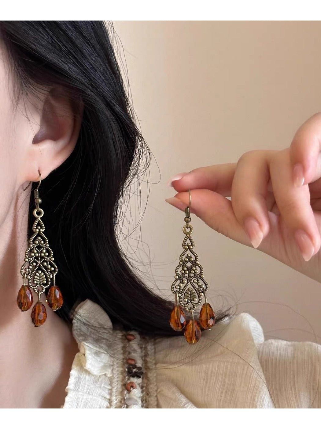 Earedge - Brown Bohemian Vacation Earrings