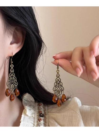 Earedge - Brown Bohemian Vacation Earrings