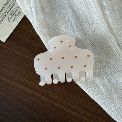Beau - Polka Dot Geometric Hair Styling Claw Clip