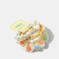 Gifty - 3 Pack Printed Beaded Hair Ties