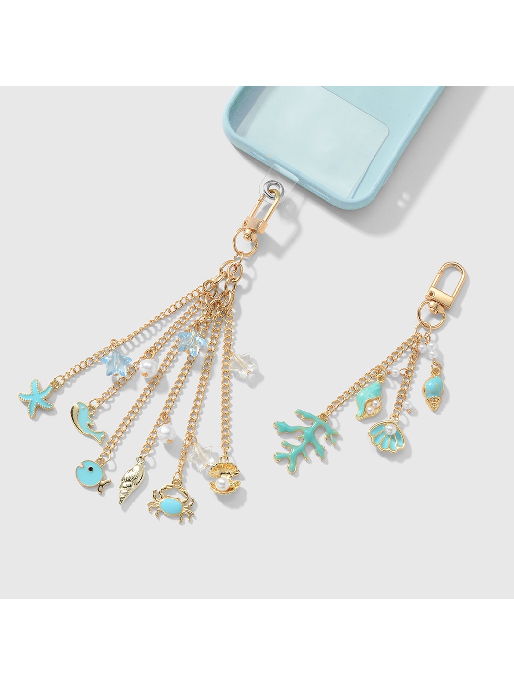 Keypus - Seaweed Motif Alloy Chain Pendant Keychain