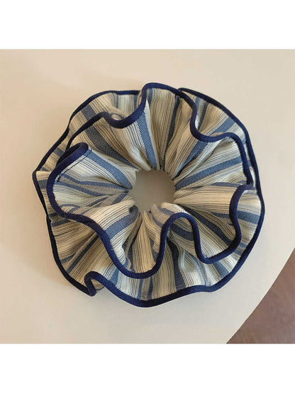 Gifty - Striped Double Layer Scrunchie Hair Tie