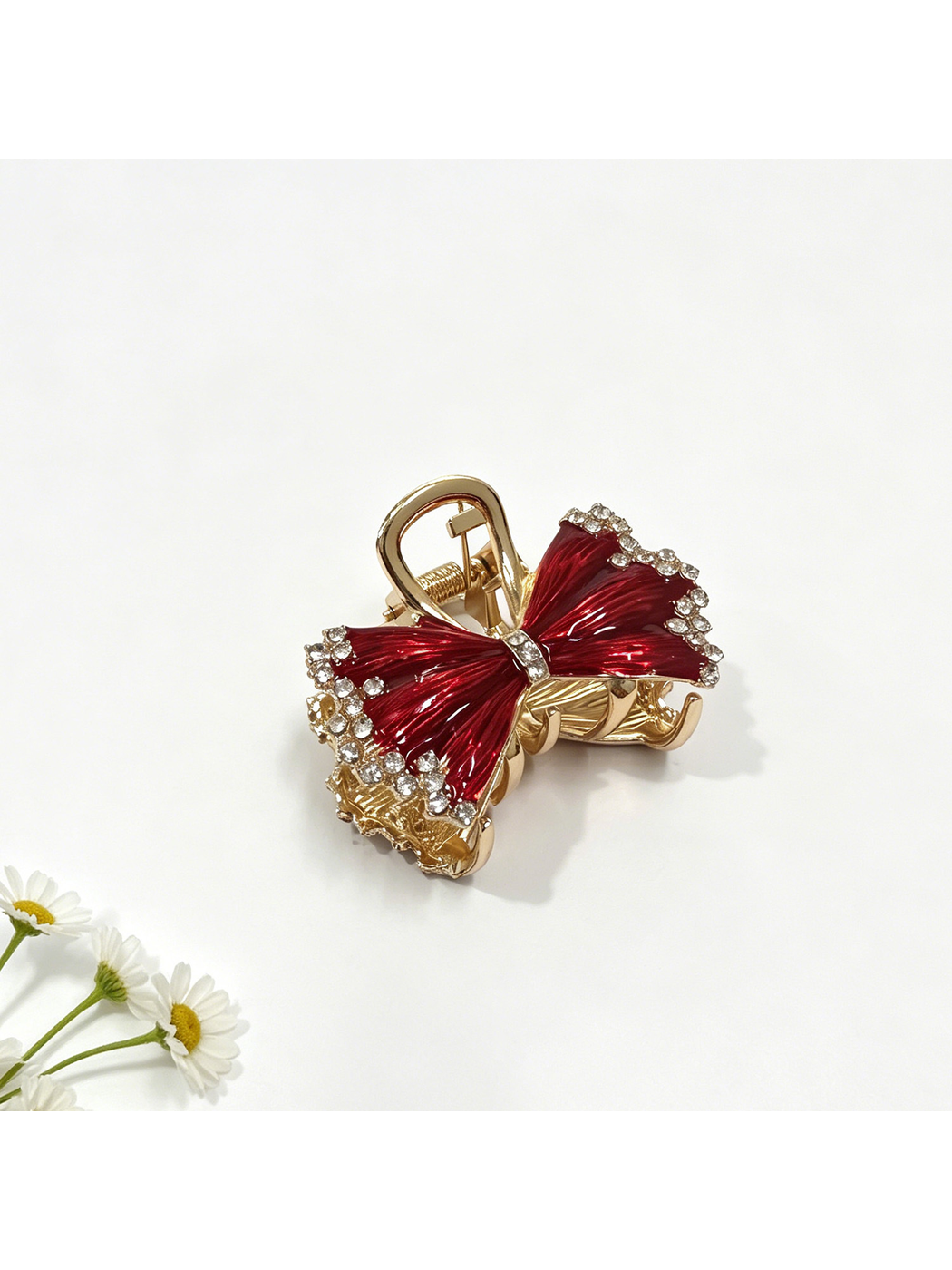 Beau - Bow Shape Glossy Alloy Hair Claw Clip