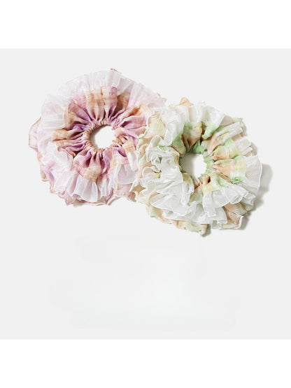 Gifty - Elegant Mesh Edge Double Layer Scrunchies