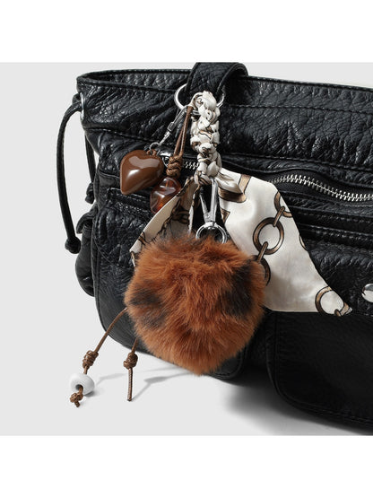 Keypus - Y2K Leopard Print Scarf Charm Keychain