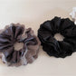 Gifty - Satin Lace Edge Pleated Scrunchie